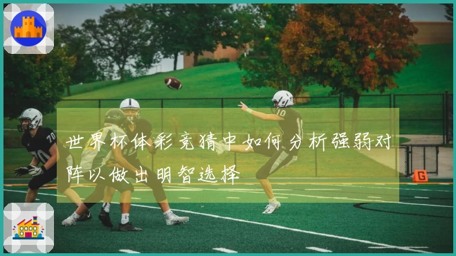 世界杯体彩竞猜中如何分析强弱对阵以做出明智选择